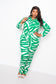 Button Up Long Sleeve  Jumpsuit Plus Size