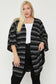 Multi-color Striped Cardigan Plus Size