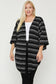 Multi-color Striped Cardigan Plus Size