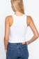 Halter Neck Rib Crop Tank Top