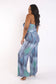 Printed Tube Jumpsuit With Self Belt Plus Size