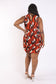 Printed Air Mesh Dress Plus Size