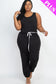 Plus Size Elasticized Waist Jogger Jumpsuit