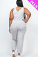 Plus Size Elasticized Waist Jogger Jumpsuit