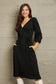 Culture Code Plus Size Surplice Flare Ruching Dress