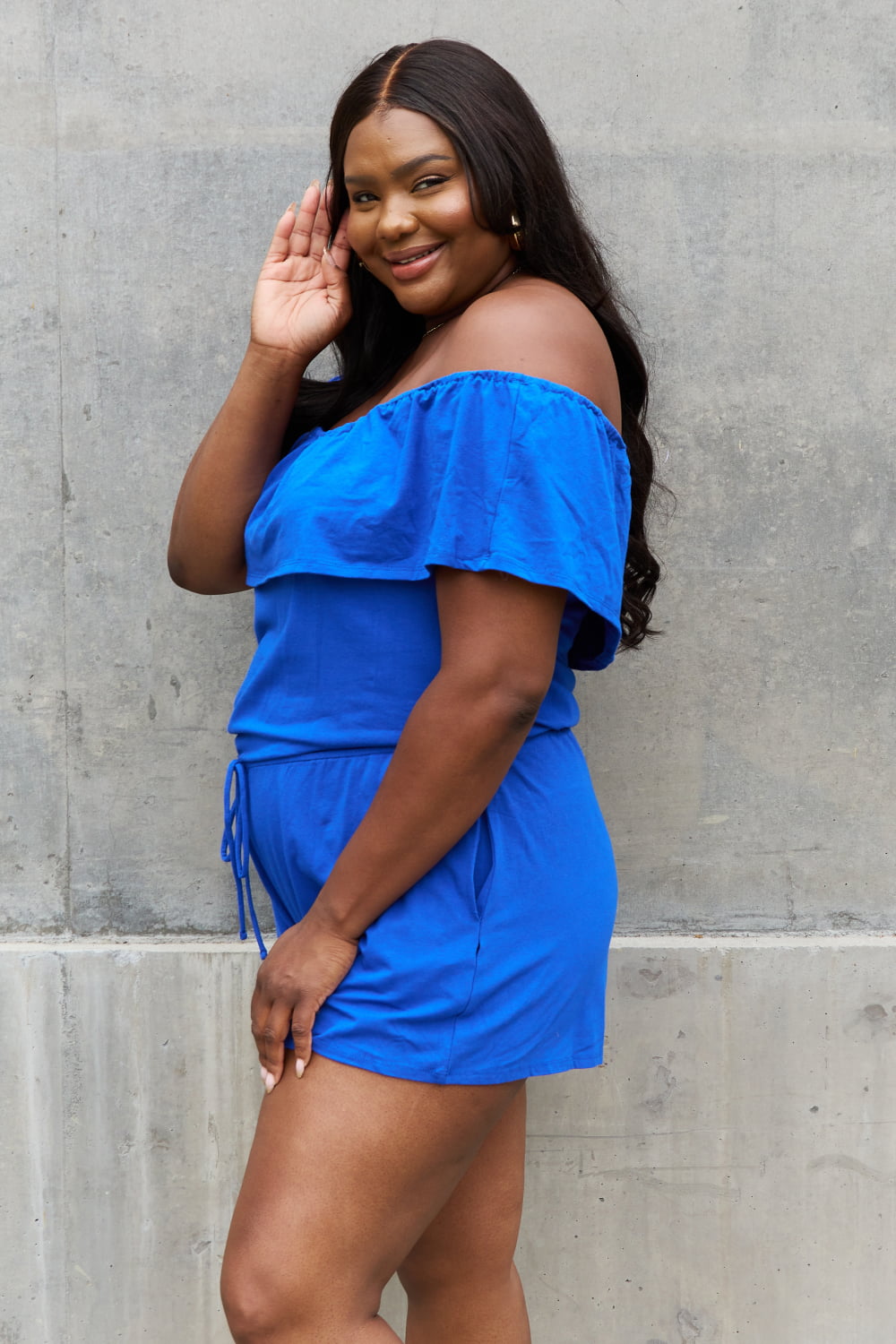 Culture Code PlusSize Off The Shoulder Romper